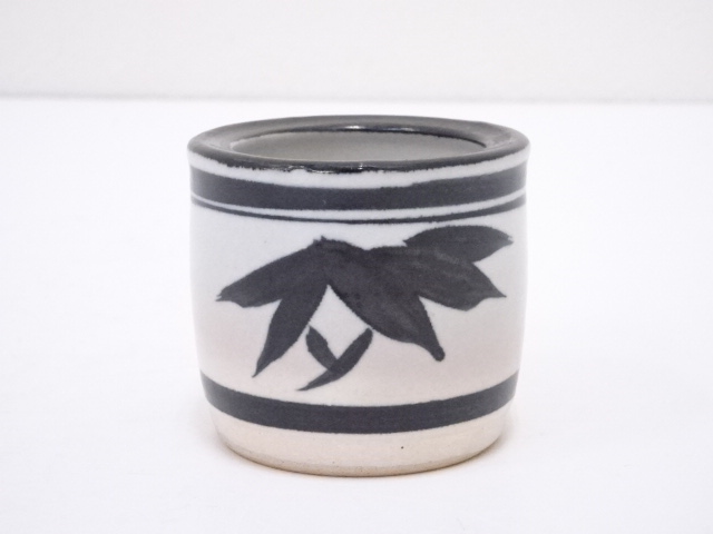 作家物　京焼　鉄釉笹蓋置